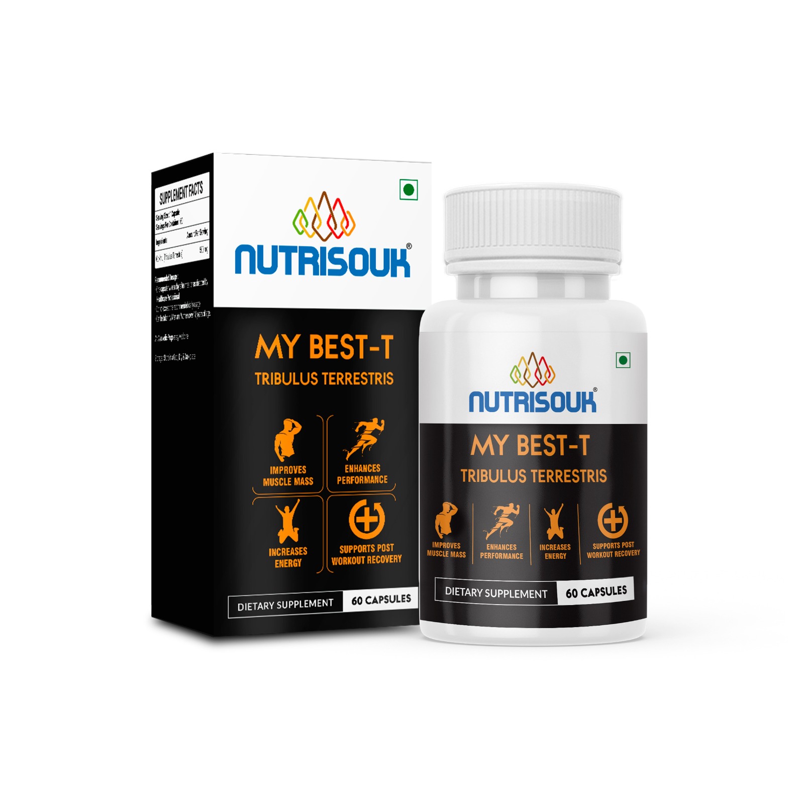 1 My Best-T 60 Capsules, Terrestris Tribulus Supports Testosterone, Stamina, Performance Boost - Image 1