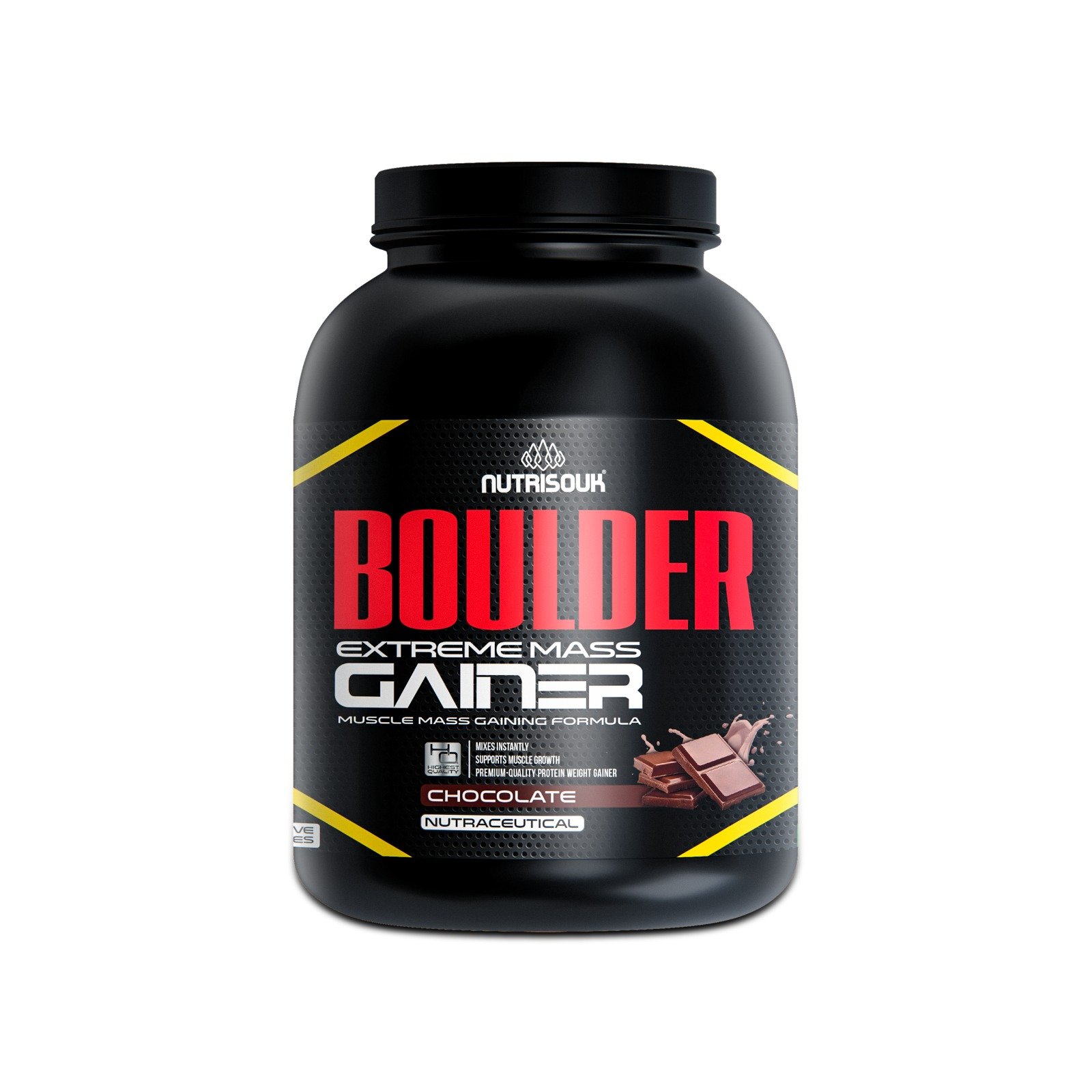 1 Boulder Mass Gainer 3 Kg (6.6 LBS) 30 Servings, with 15 g Protein, Creatine & Taurine - Image 1