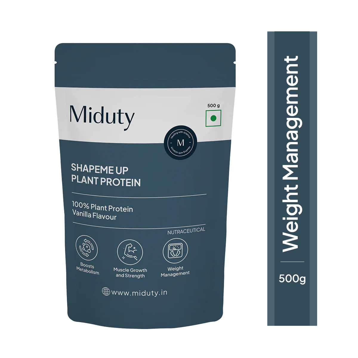 1 Miduty ShapeME Up Plant Protein | for Effective Weight Management - 500 g (1.1 lb) - Image 1