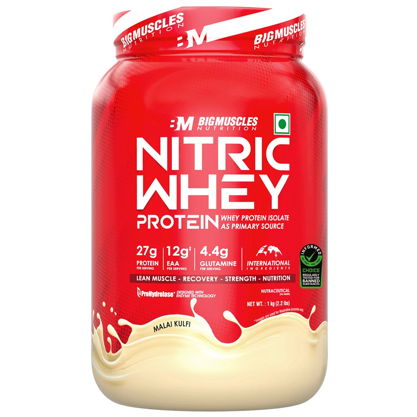 1 Bigmuscles Nutrition Nitric Whey Protein - 1 kg (2.2 lb) - Image 1